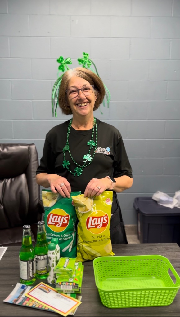One of our employees dressed up to celebrate St. Patrick's Day!